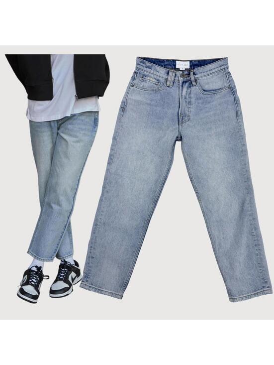 I Love Ugly Other - I Love Ugly Cropped 90s Denim Jeans Light Blue Wash Size S